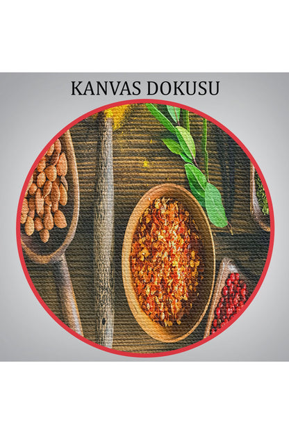Mutfak Kesme Tahtası Üzerinde Baharatlar Kanvas Tablo-3586