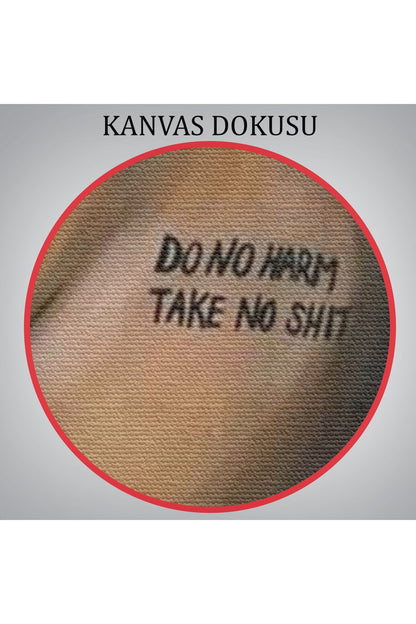 Do No Harm Take on Shit Yazan Sexi Kadın Duvar Tablosu-6074