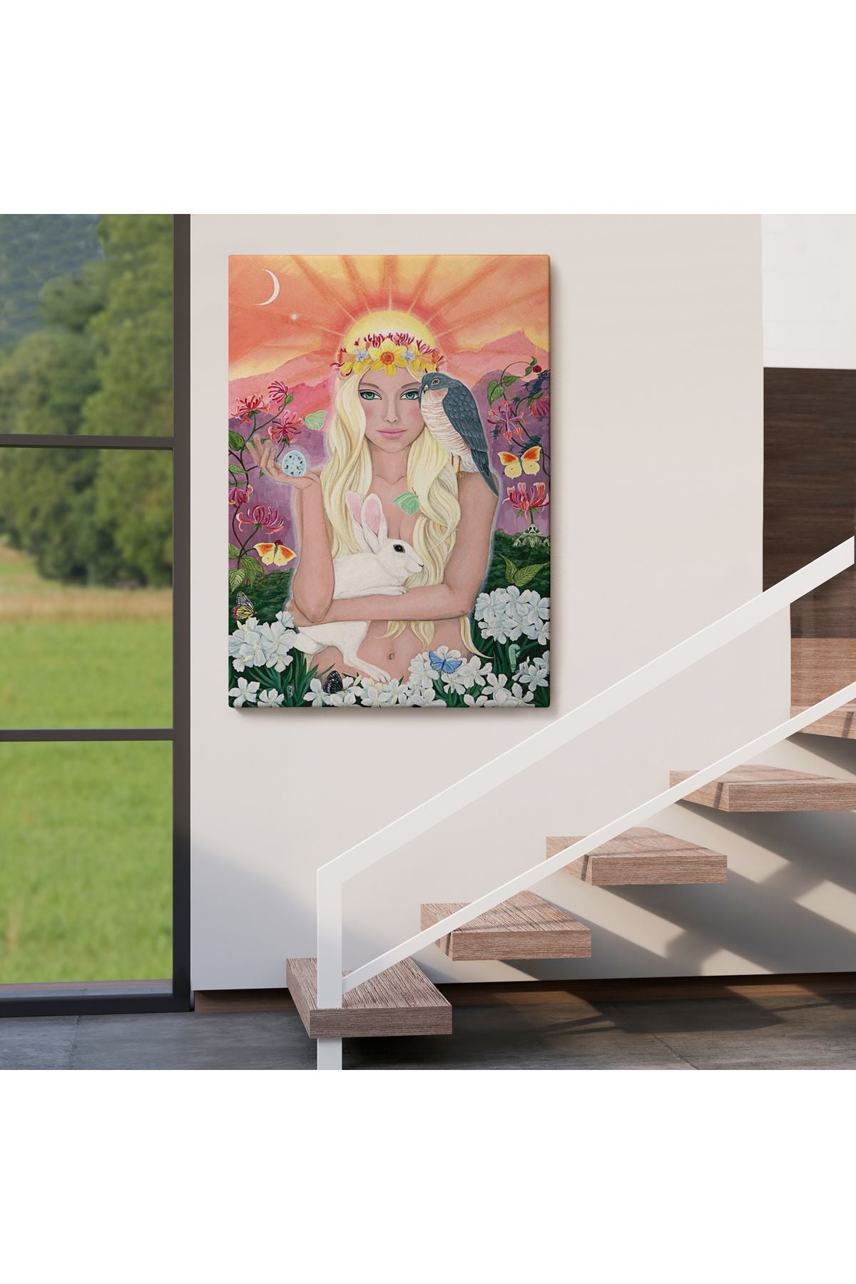 Güneş Saçan Güzel Kadın Tablosu-6403