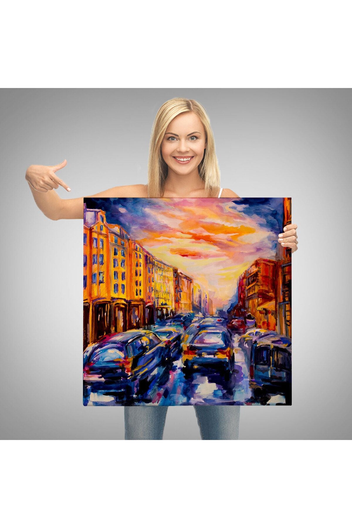 Şehir Trafiği Kanvas Tablo-5901