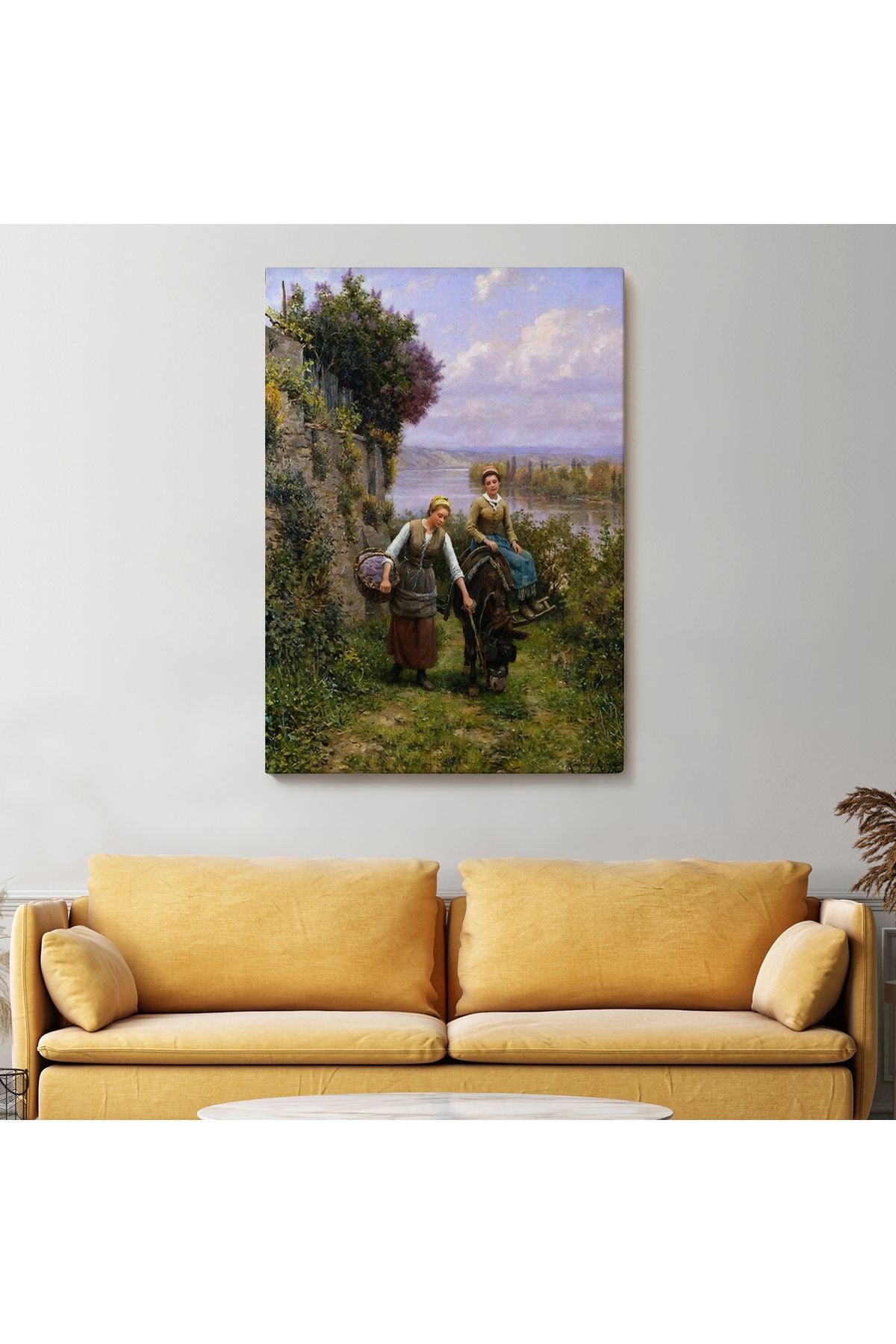 Dere Kenarındaki Köylü Kızları Duvar Tablosu-6016