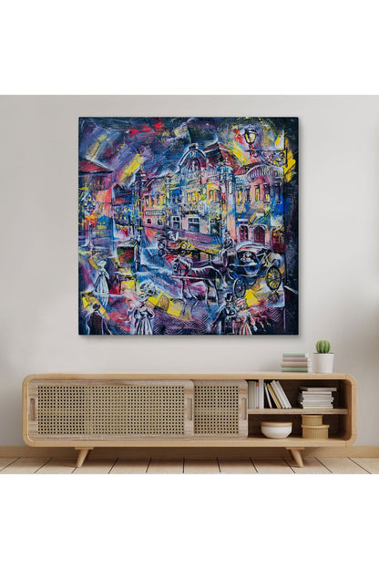 Renkli Şehir Manzarası Kanvas Tablo-5898