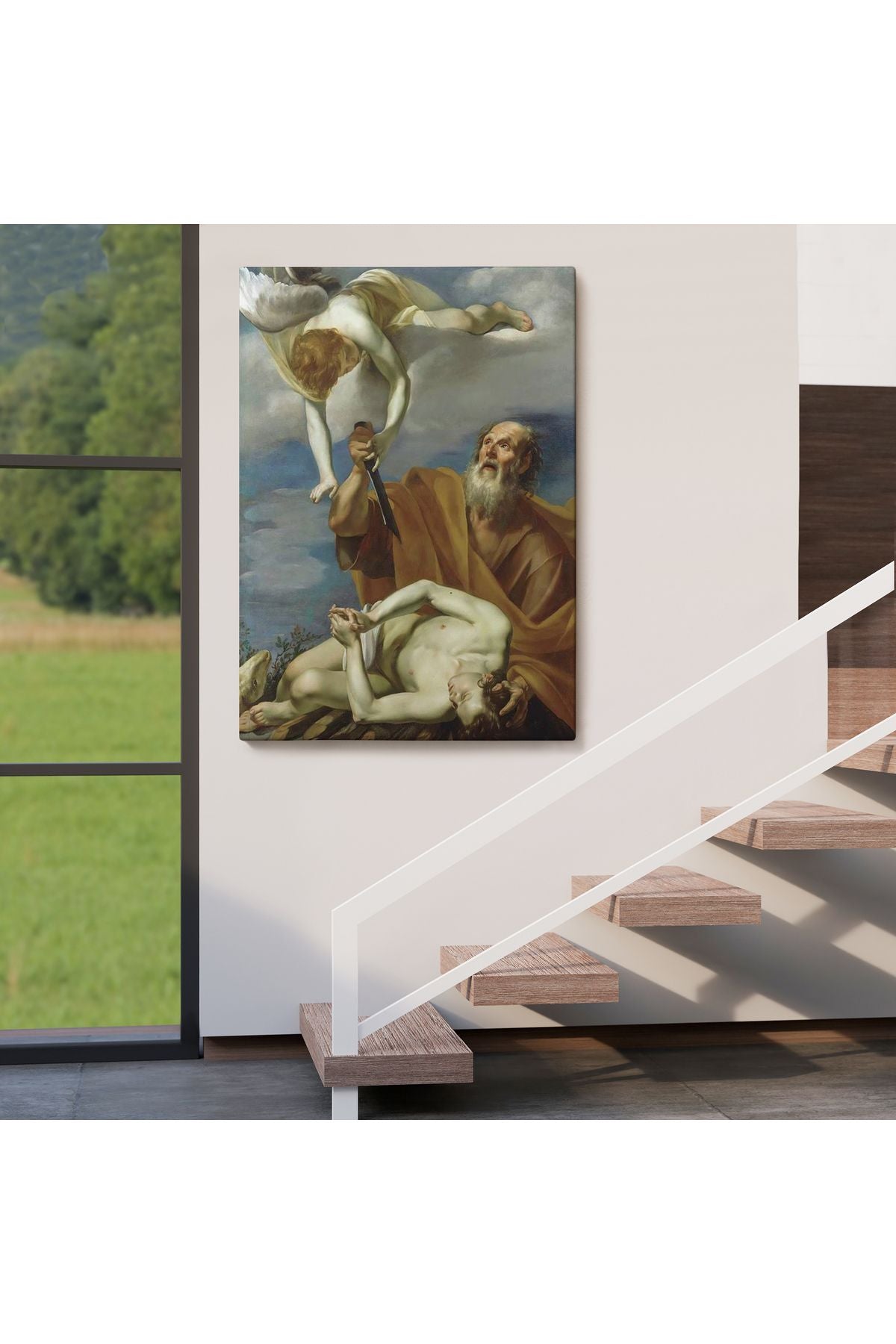Hz İbrahimin İsak/İsmail in Kurban Edilmesi Orazio Riminaldi Duvar Tablosu-6025