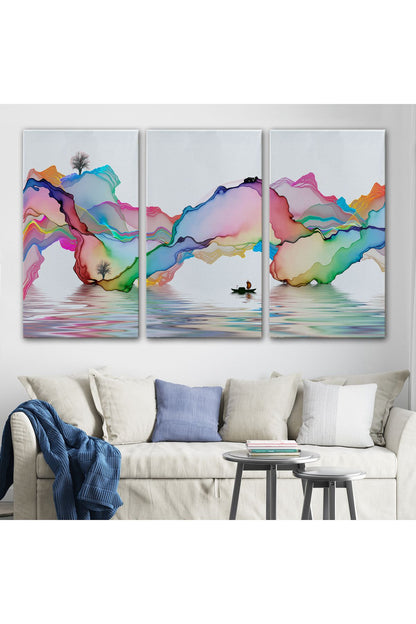 Soyut Mürekkep Sanatı Dekoratif Kanvas Duvar Tablosu-3680