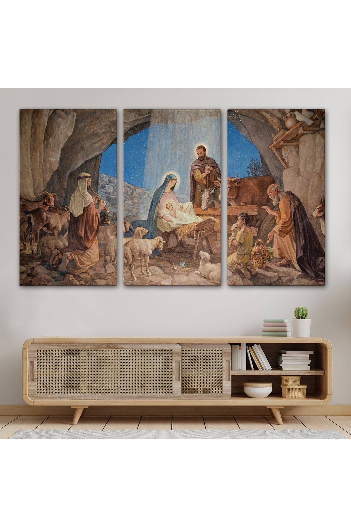 YB İsanın Doğumu ve Meryem Kanvas Tablo-5185