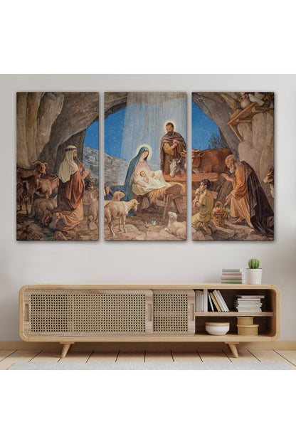 YB İsanın Doğumu ve Meryem Kanvas Tablo-5185