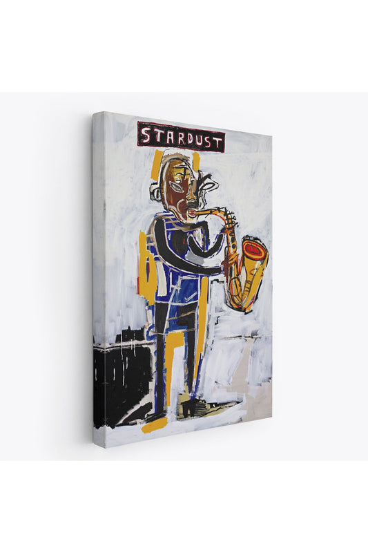 Jean Michel Basquiat Stardust Saksafon Kanvas Tablo, Sokak sanatı, Pop Art-4963