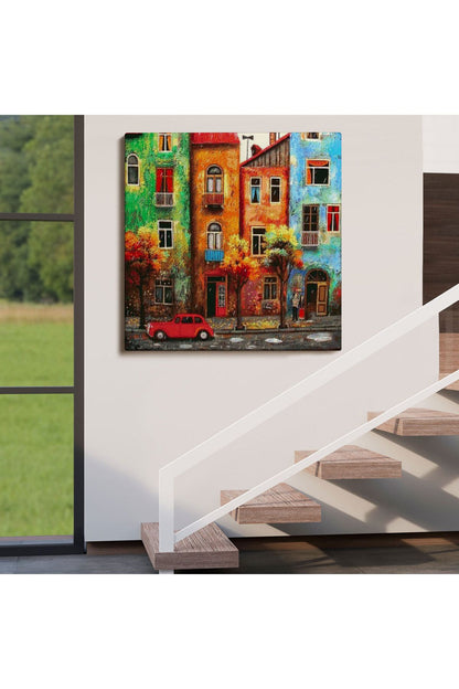 Renkli Hollanda Evleri Kanvas Tablo-5865