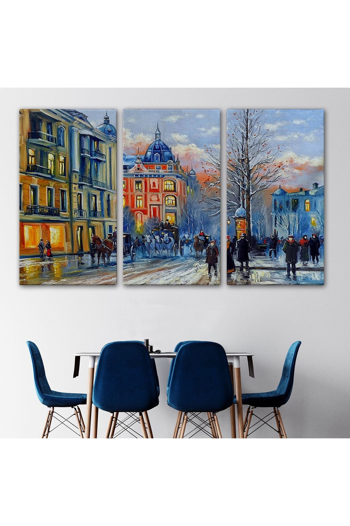 Kiev Ukranya Yağlıboya Görünüm Dekoratif Kanvas Tablo-3513