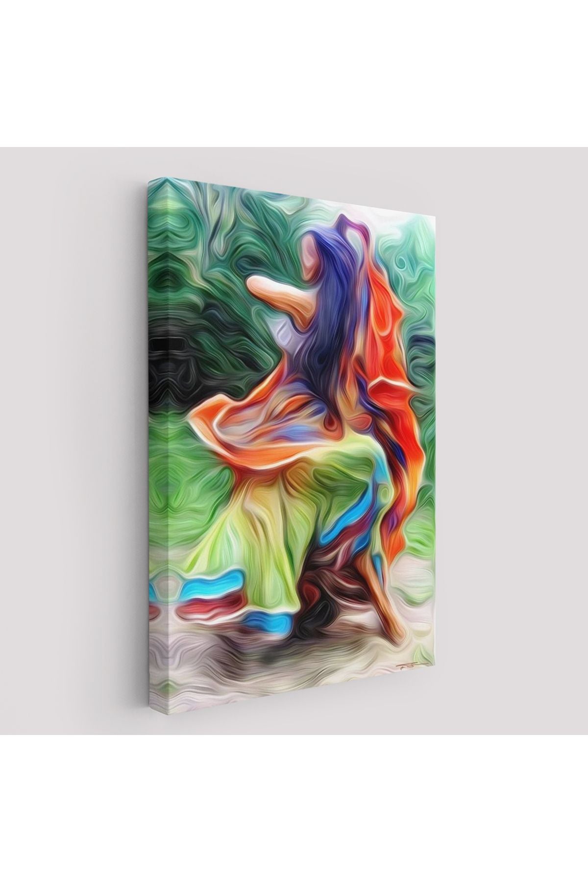 Renkli Kıyafeti İle Samba Yapan Kadın Duvar Tablosu-6083