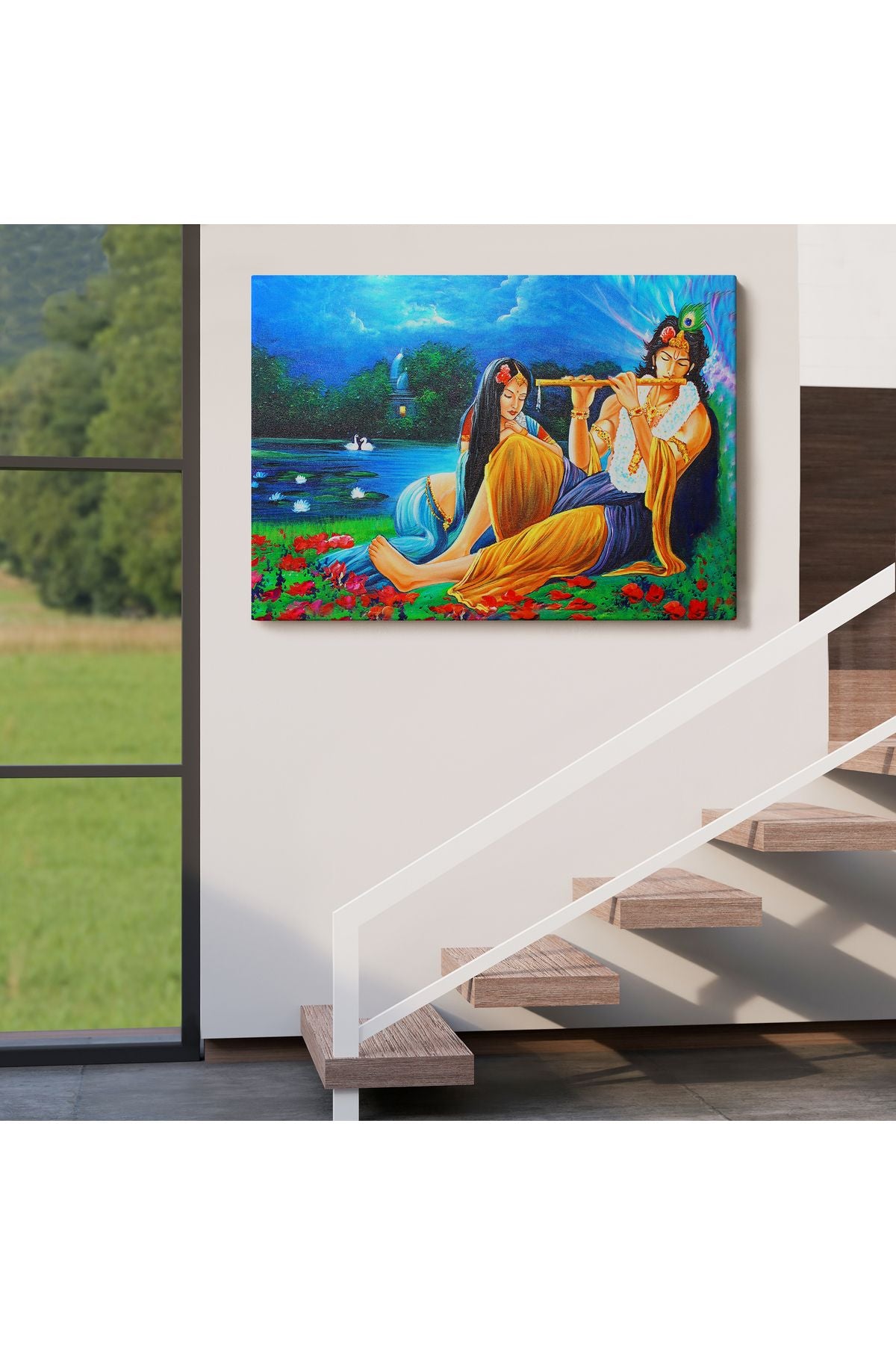 Hindistanlı Aşıklar Dekoratif Duvar tablosu-3472