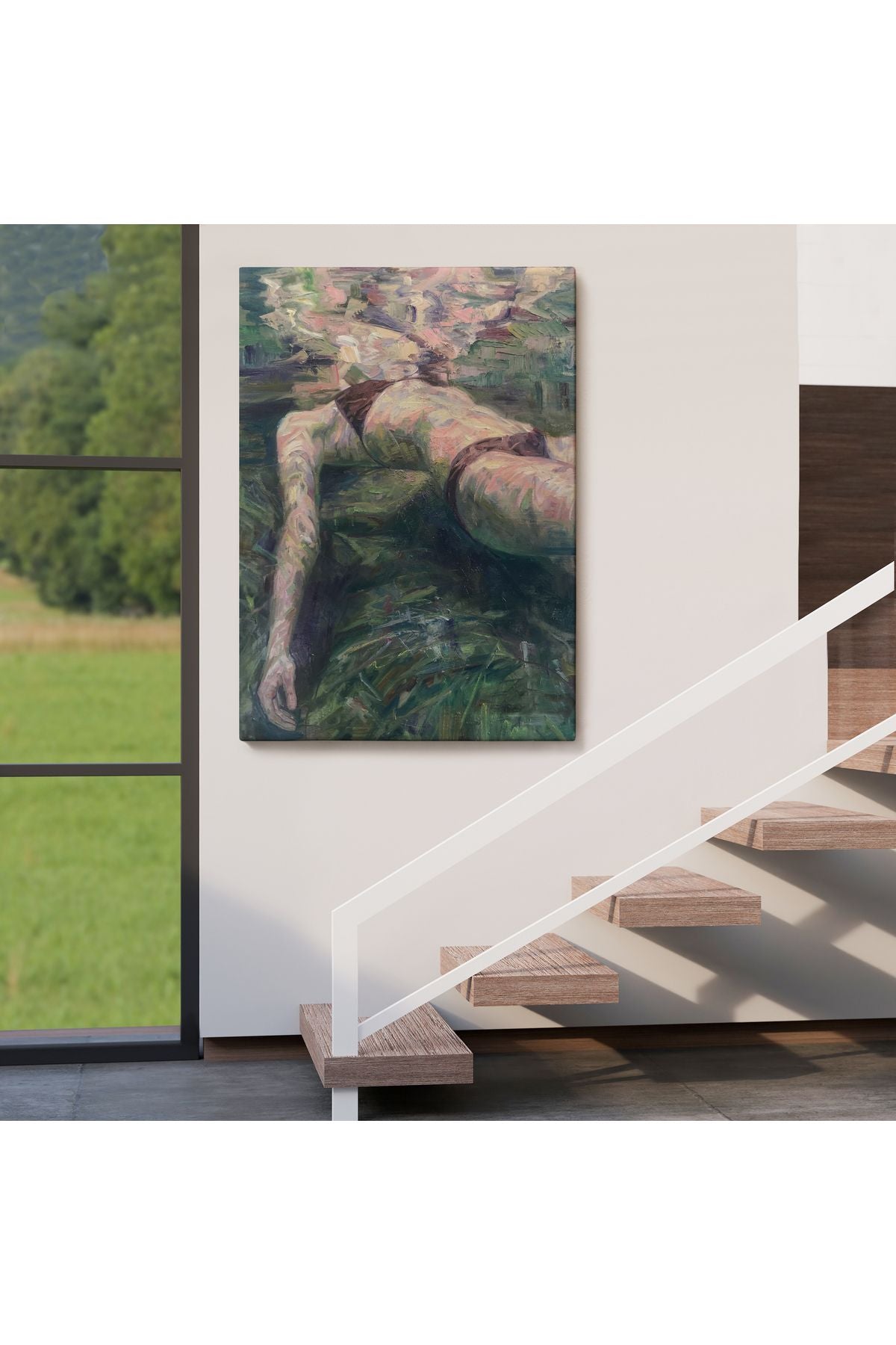 Deniz Altındaki Kadın Dekoratif Duvar Tablosu-6402