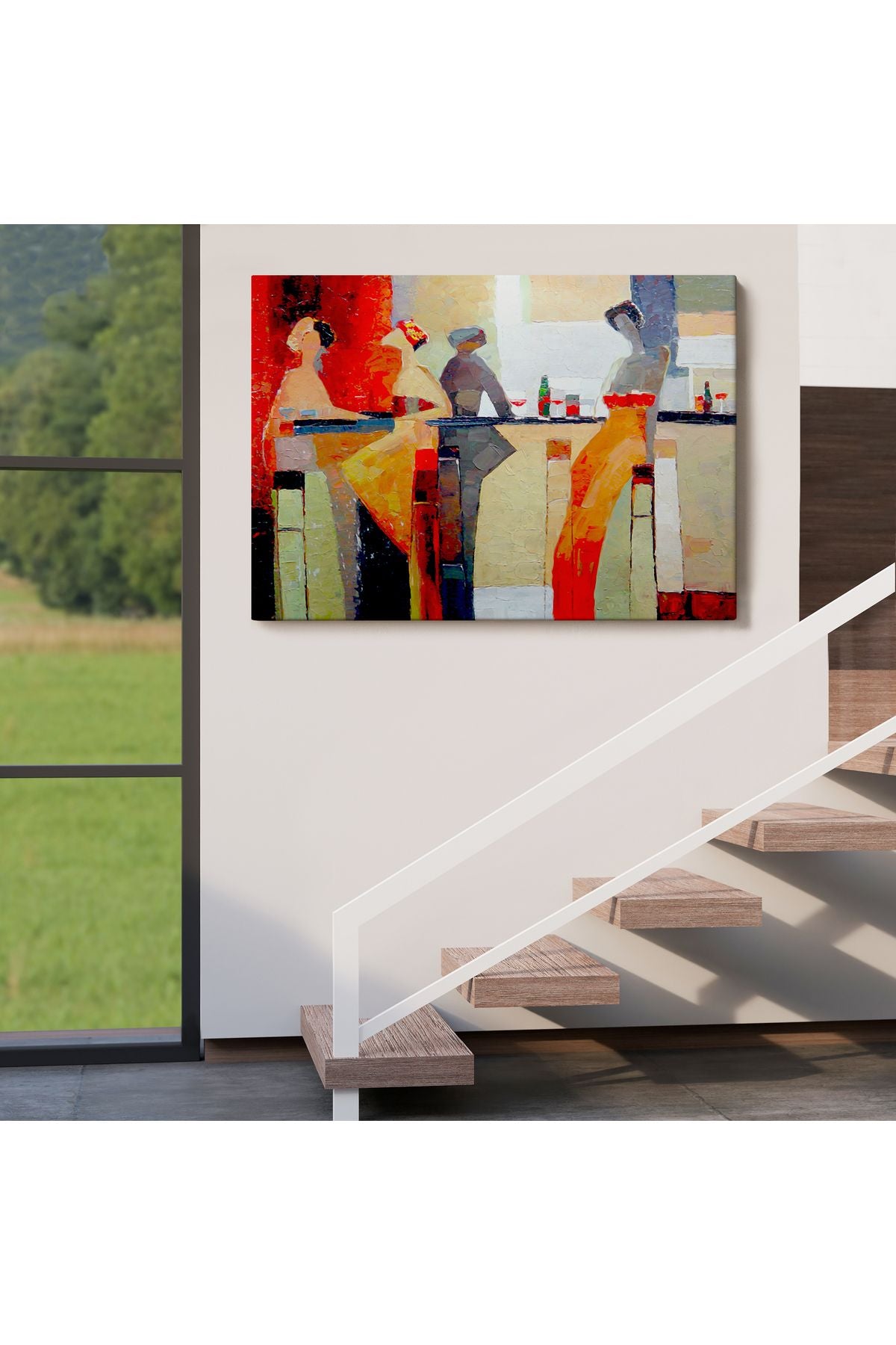 Özel Tasarım, Dekortif BaskıPubdaki Kadınlar Tablosu - Women in the Pub -6604