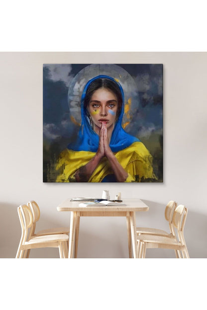 Dünya Barışı İçin Dua Eden Kadın Tablo-5867