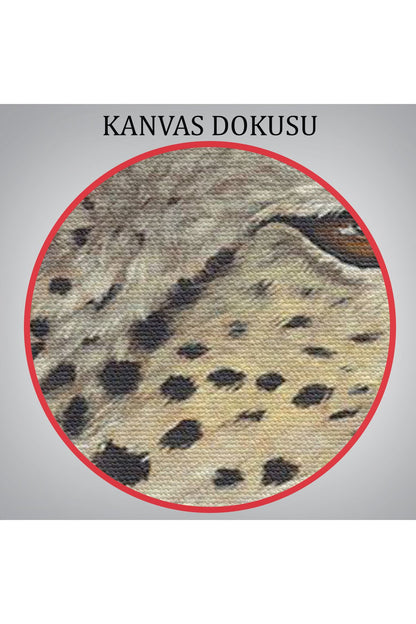 Çiçek Taçlı Kraliçe Çita Kanvas Tablo-6090