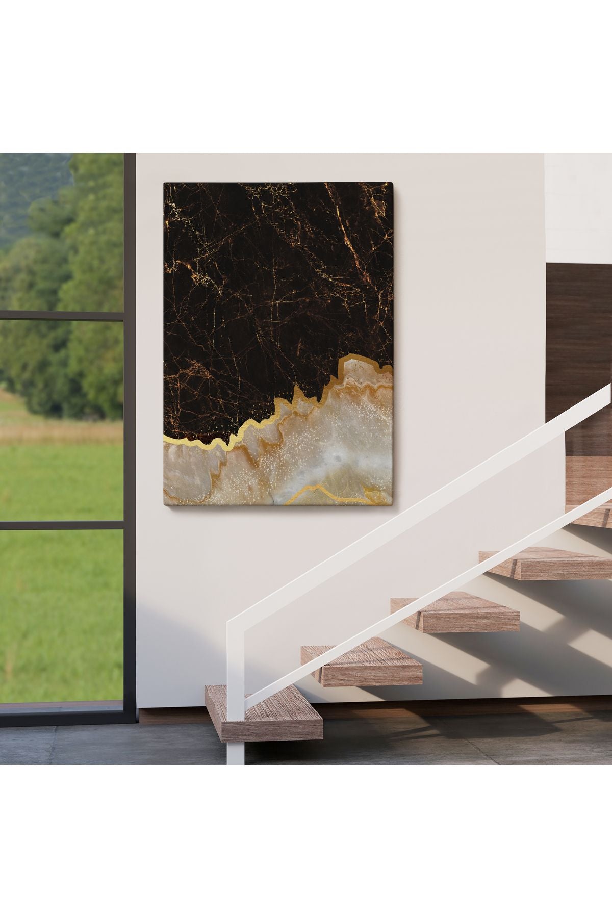 Mermer Desenli Dekoratif Kanvas Tablo-5176