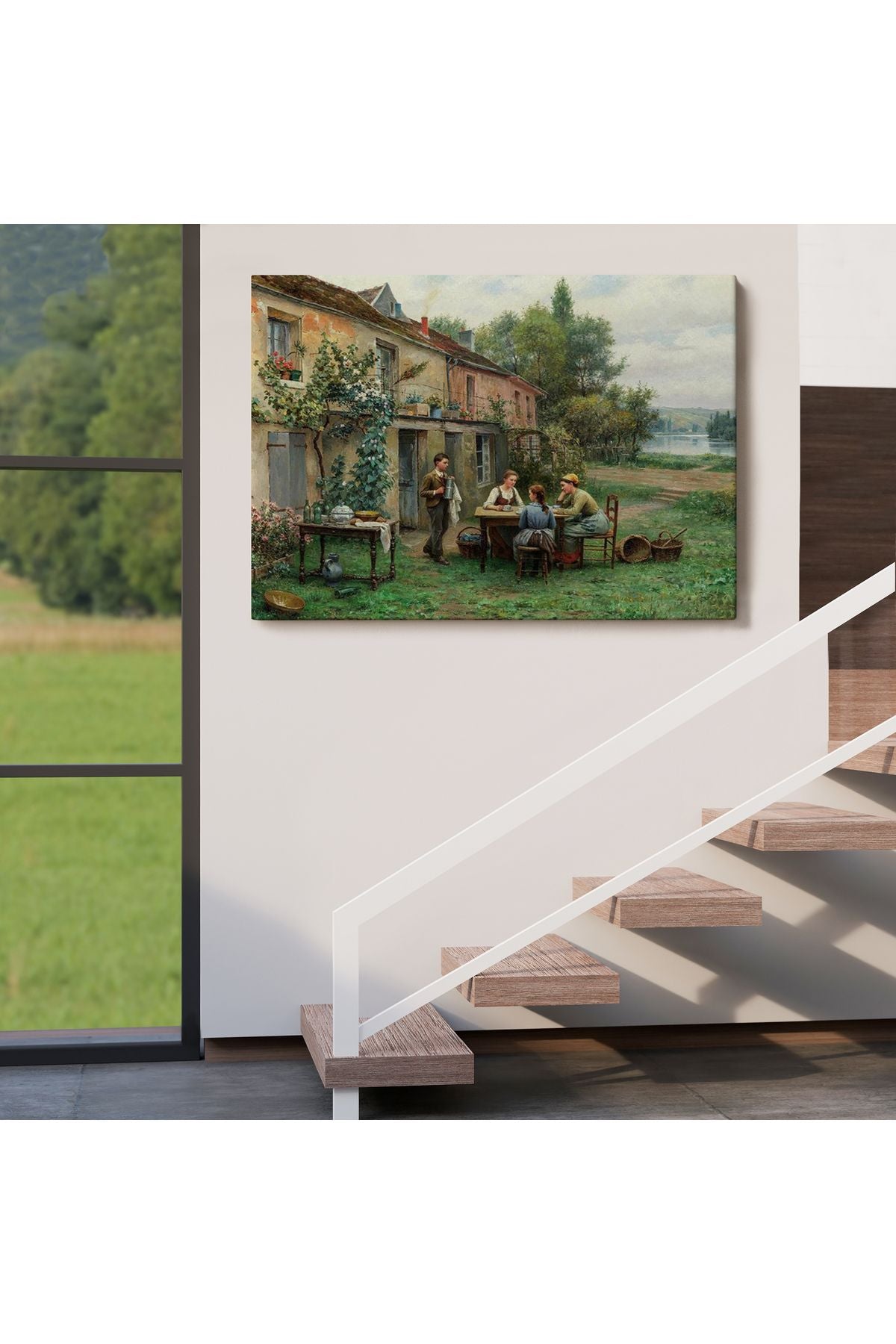 Bahçede Kahve Keyfi 19, Yüzyıl Tablosu-6529