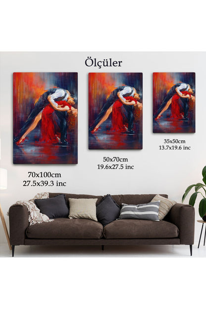 Tango Yapan Çift Dekoratif Duvar Tablosu-6429