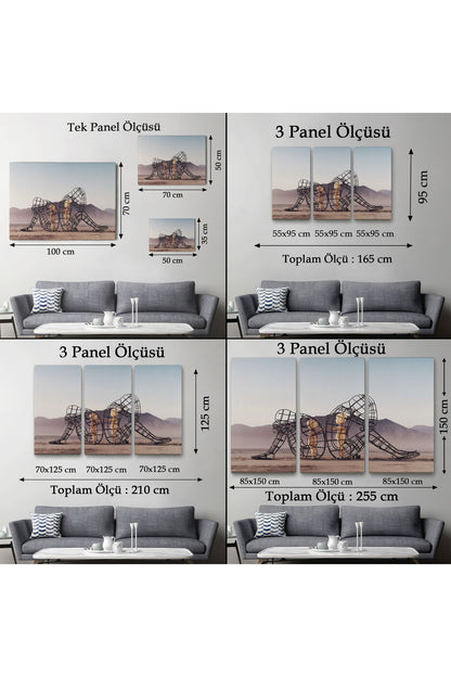 Ejderhanın Kaşındaki Savaşçı Kanvas Tablo-5084