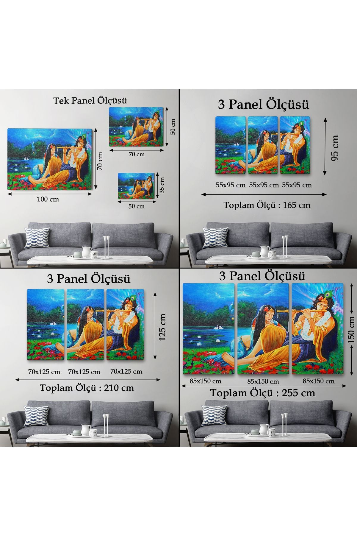 Hindistanlı Aşıklar Dekoratif Duvar tablosu-3472