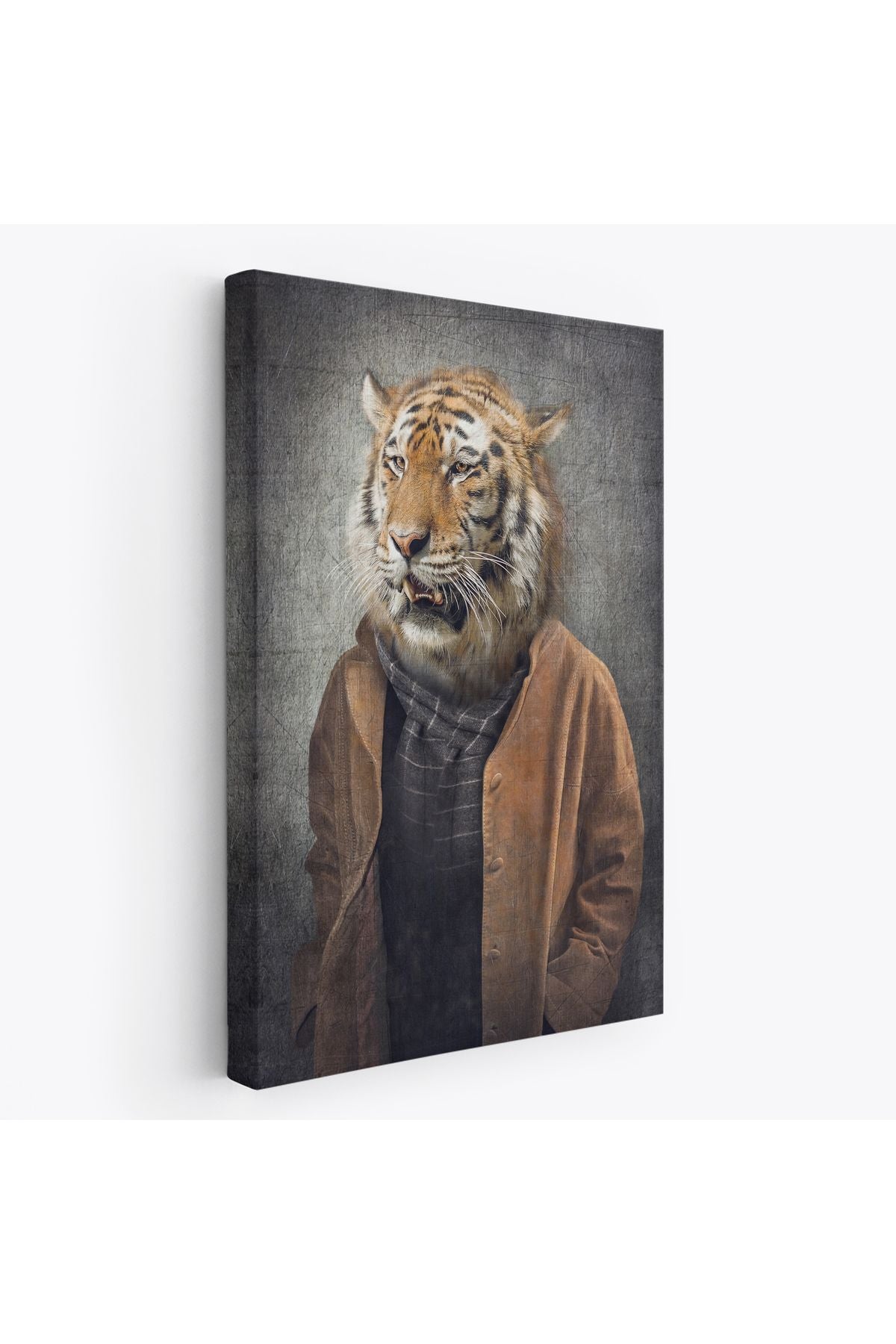 DB Kaplan Kafalı İnsan Kanvas Tablo-4999