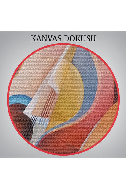 arg001 seri Müzik Temalı Soyut Yağlıboya Görünüm Dekoratif Kanvas Tablo-3705