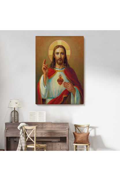 İsa'nın En Kutsal Kalbi Tablosu - The Most Sacred Heart Of Jesus-6478