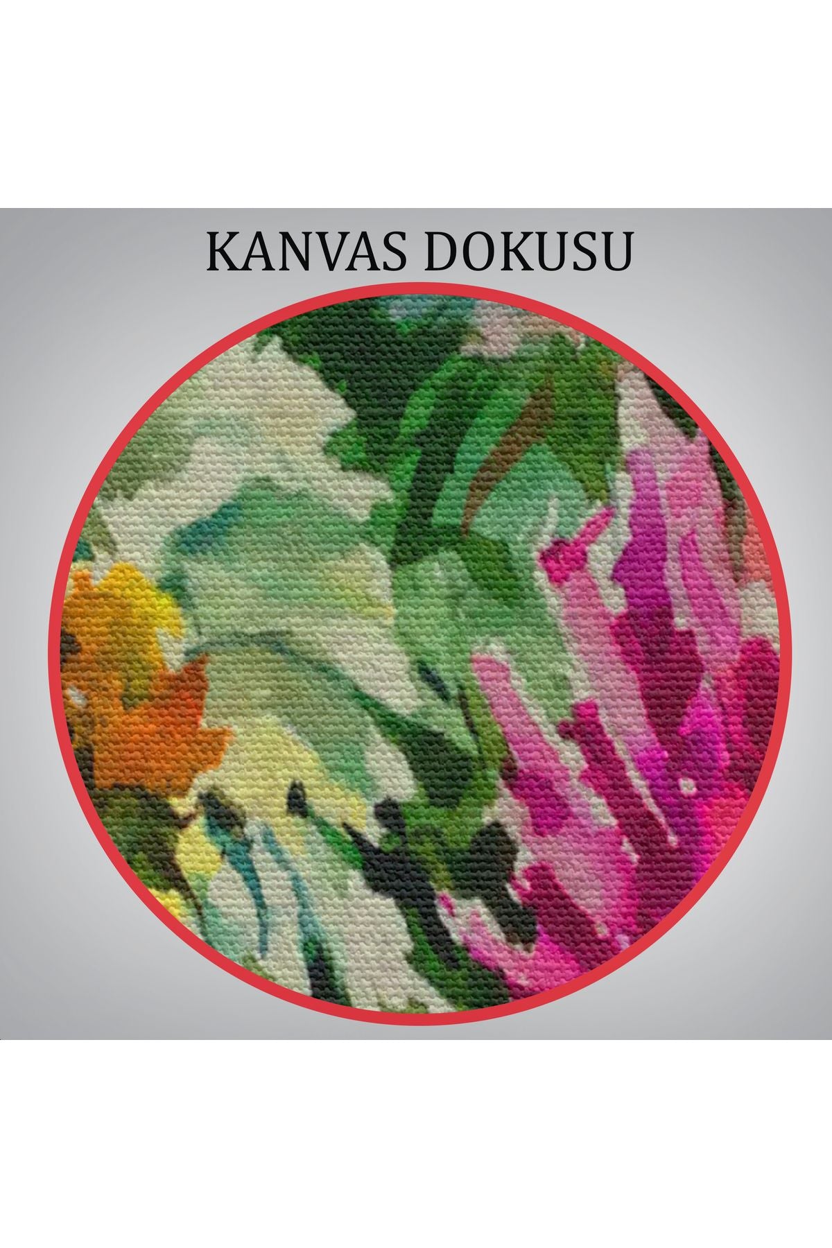 Renkli Çiçekler Duvar Tablosu-5993