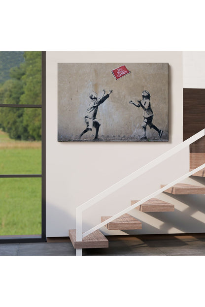 Banksy Stencil'in Top Oyunları Yok İsimli Eseri Kanvas Tablo-5006