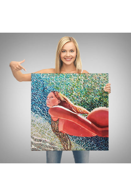 Sualtında Yüzen Kadın Tablosu-5873