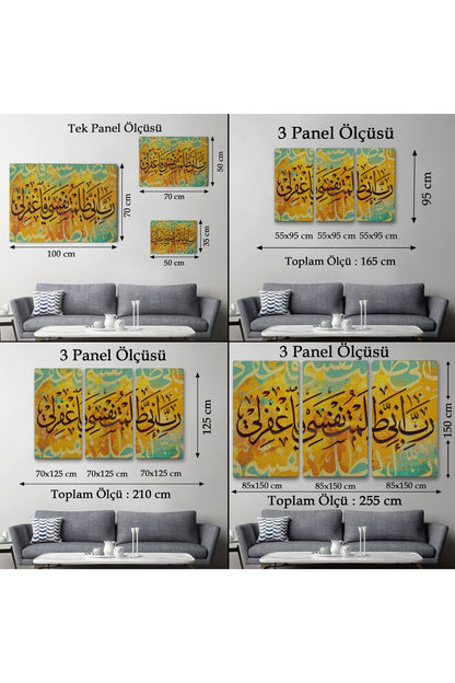 Rabbim, Ben Nefsime Zulmettim, Beni Bağışla (kasas Suresi 16.ayet) Yazılı Tablo -3391