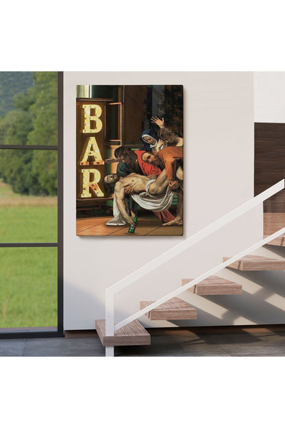 İsa'nın Defni Parodi Hrıstiyan Hediyesi Dekoratif Duvar Tablosu-6256