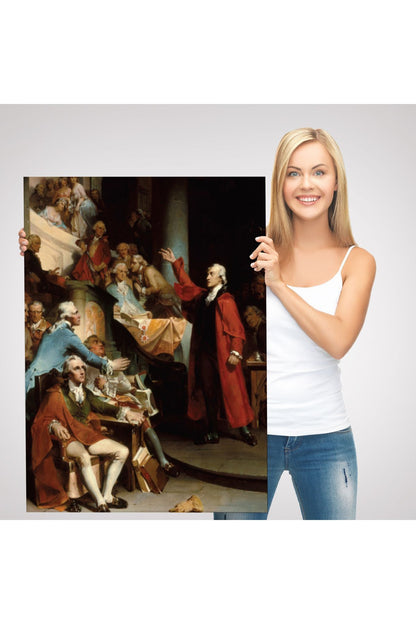 Patrick Henry Virginia burgesses Evinin Önünde Duvar Tablosu-6408