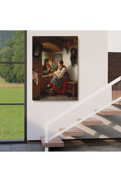 Ortaçağ Avrupası Sevgililer Duvar Tablosu-6103