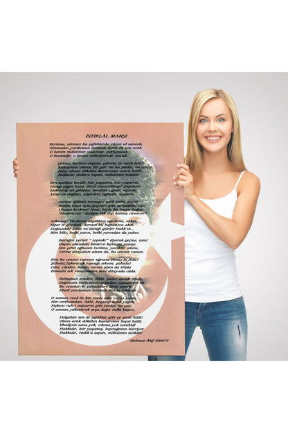 DB İstiklal Marşı Dekoratif Duvar Tablosu-6466