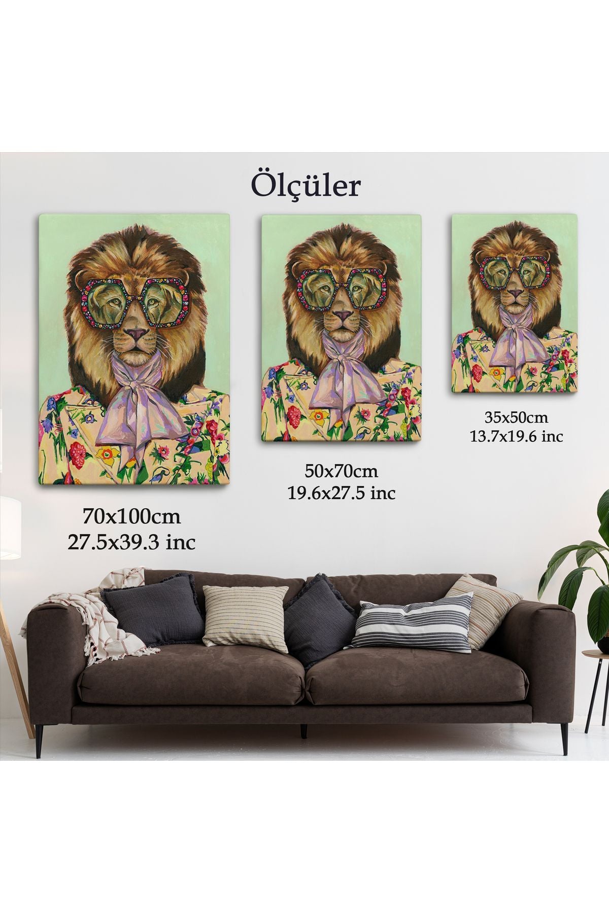 Tüketim Bağımlısı Sosyetik Kaplan Duvar Tablosu-6162