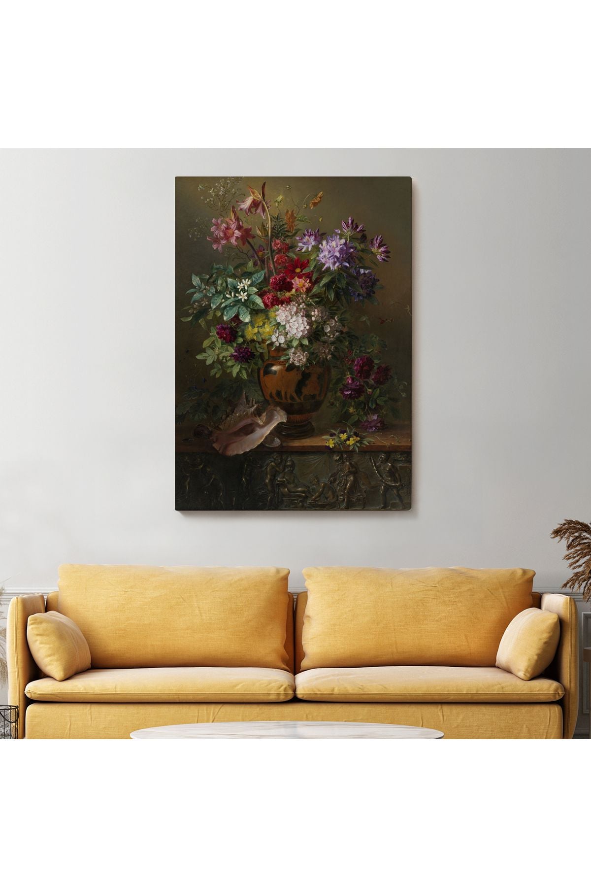 Vazodaki Renkli Çiçekler Tablosu-5925