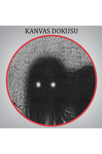 Karanlık İçindeki Korkunç Bir Çift Göz Tablosu-6288