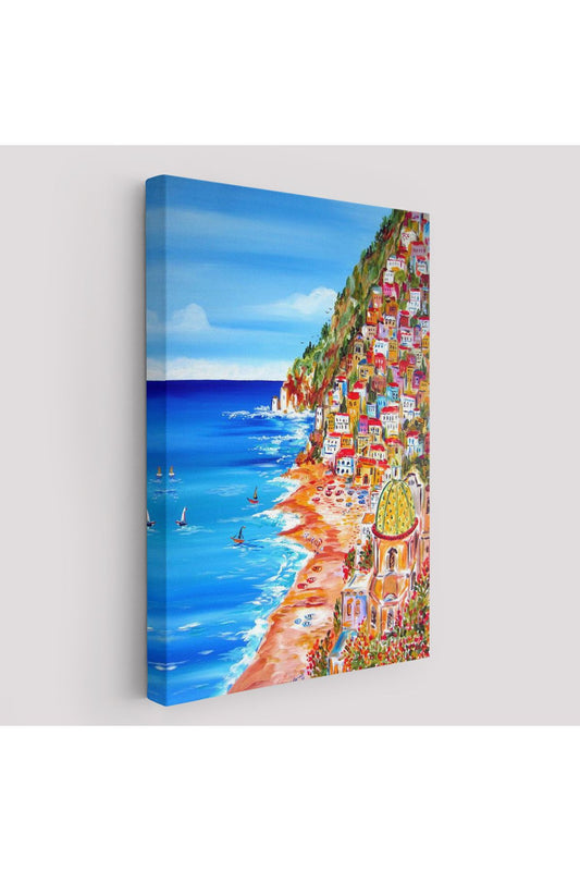 İtalya La Bella Positano Amalfi Sahili Duvar Tablosu-6237