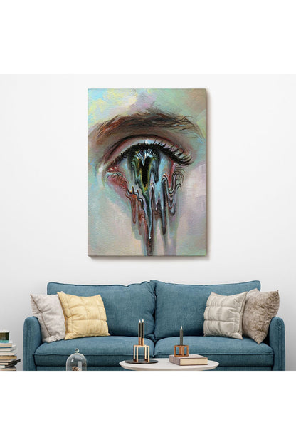 Çerçeveli Gözü Akan Kadın Dekoratif Tablo-6333