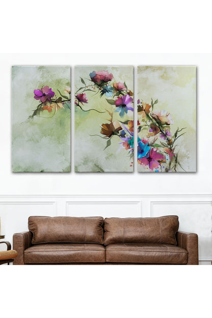 Soyut Bahar Çiçekleri Duvar Tablosu-3649