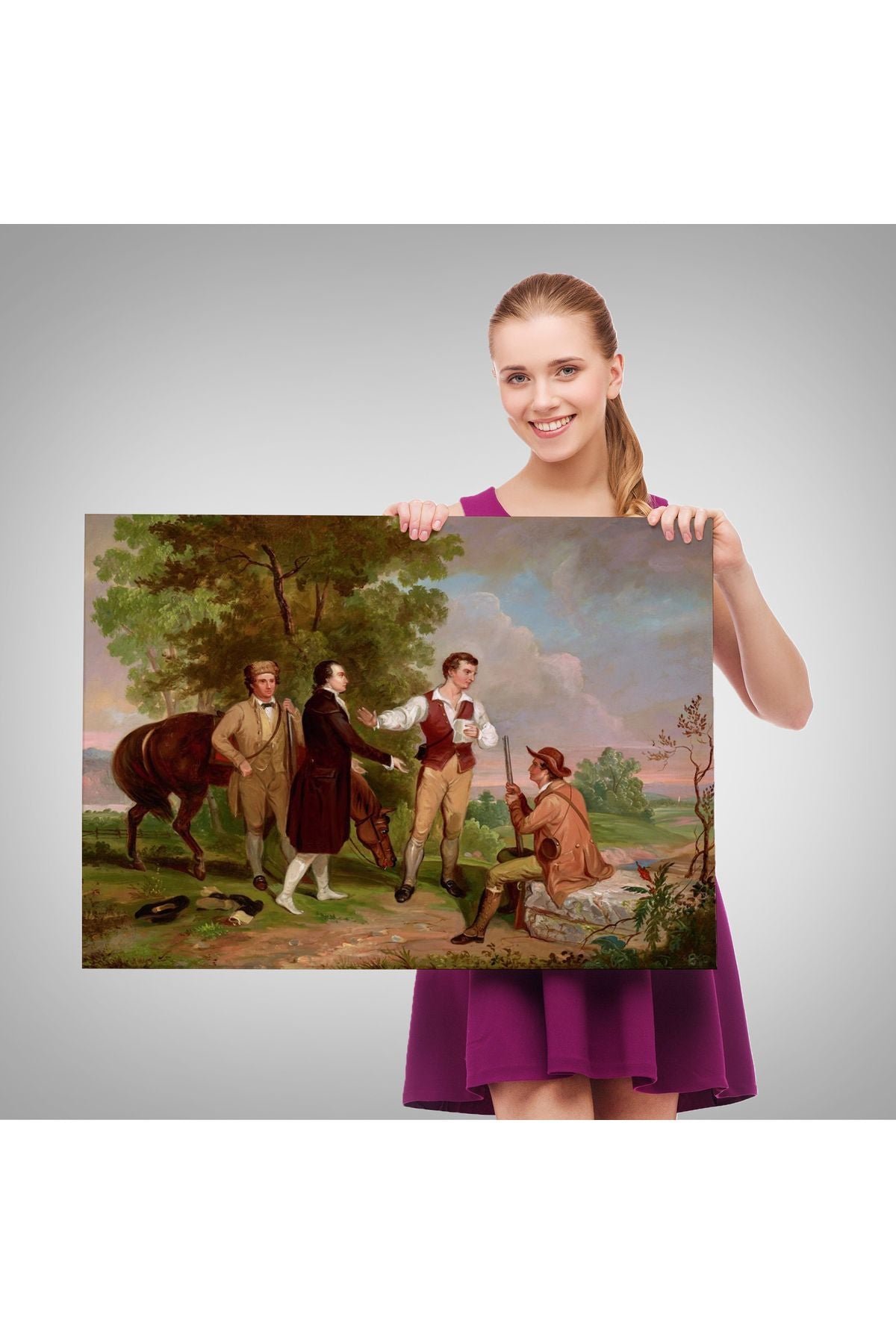 Binbaşı André'nin Yakalanması Tablosu - The Capture of Major Andre - Asher Brown Durand-6545