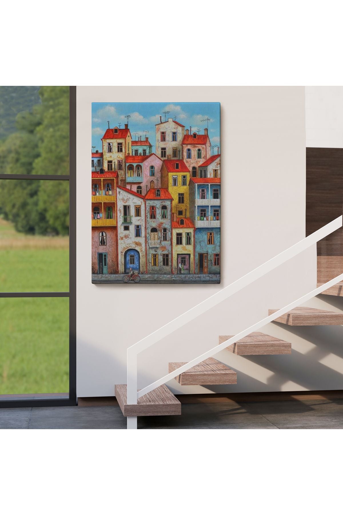 Eski Gürcistan Tiflis Şehir Manzara Tablosu -6242