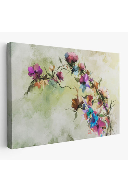 Soyut Bahar Çiçekleri Duvar Tablosu-3649