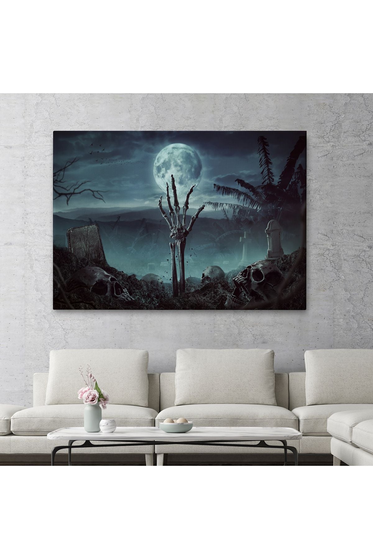 Mezardan Çıkan El, Mezarlıkta Dirilmiş El Dekoratif Duvar Tablosu-5205