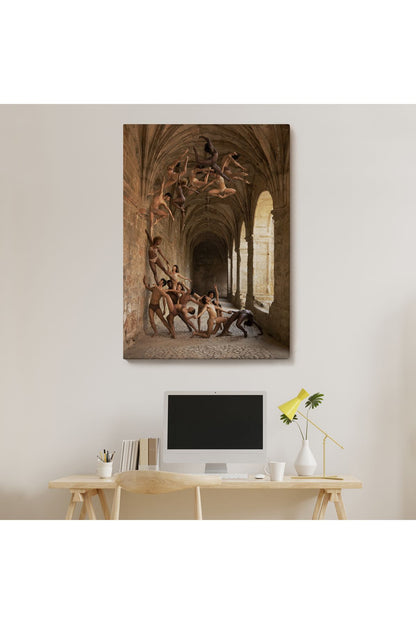 Rob Woodcox İnsan Dalgasi Adlı Eseri Duvar Tablosu-6389