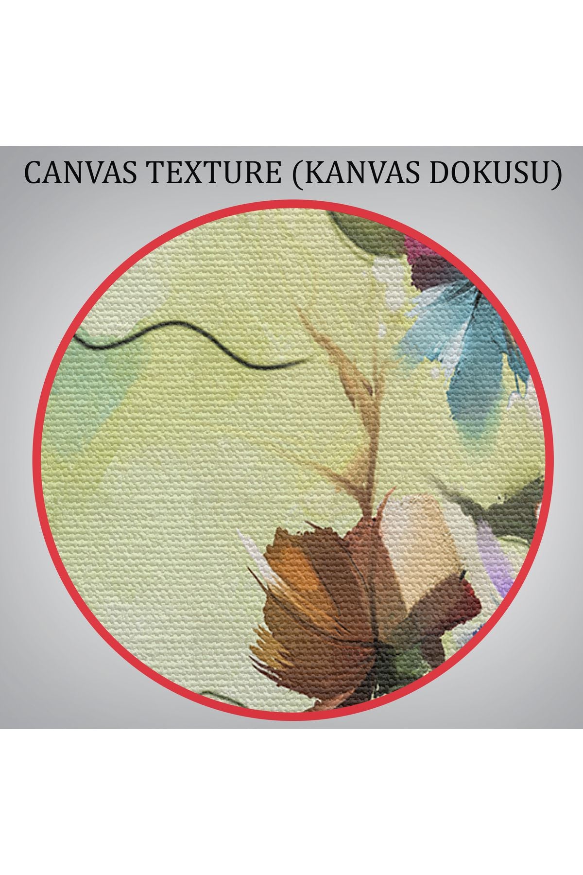 Soyut Bahar Çiçekleri Duvar Tablosu-3649