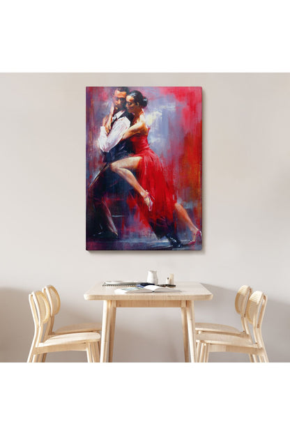 Tango Yapan Çift Dekoratif Duvar Tablosu-6427