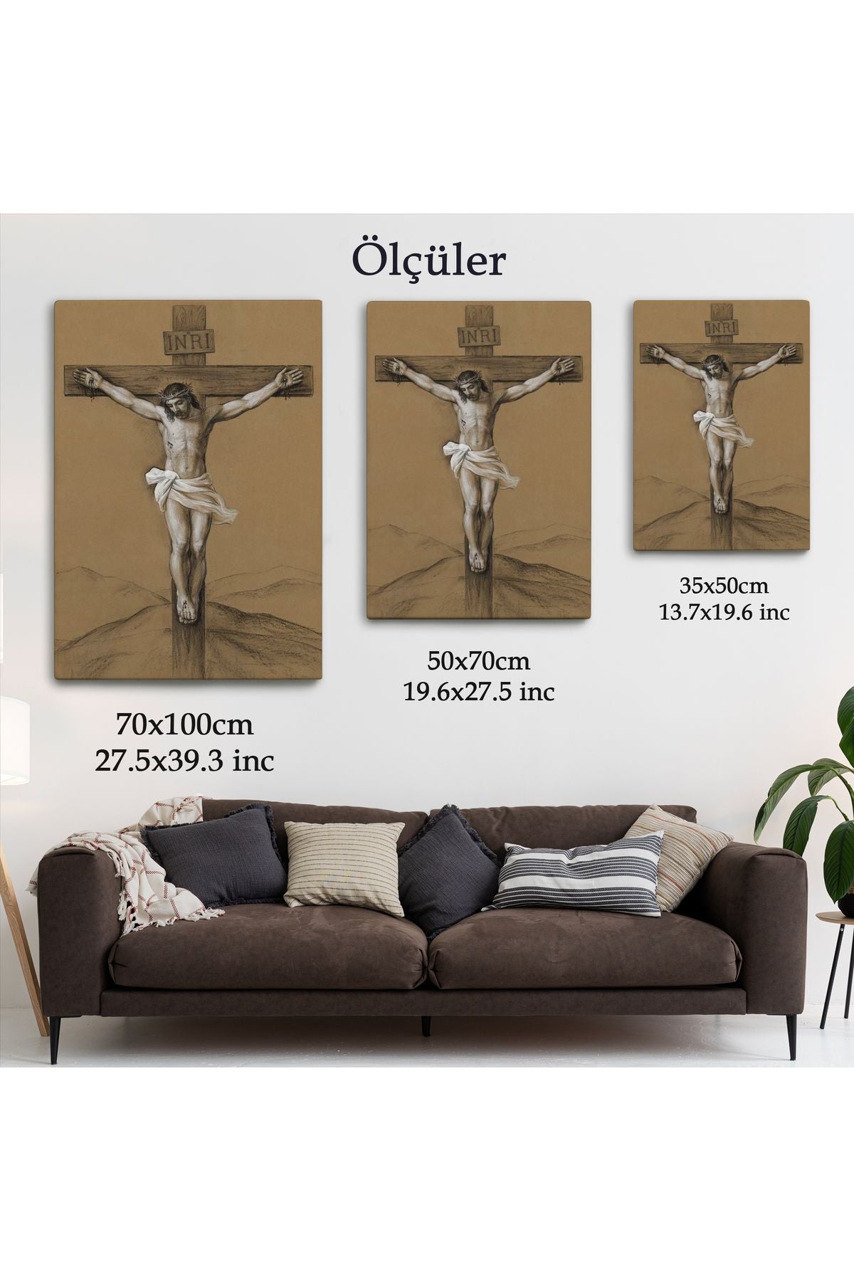 İsa Çarmıha Gerilmiş Duvar Tablosu-6048