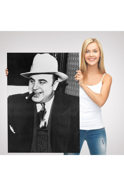 Ünlü Sabıka Fotoğrafı Posteri, Ünlü Mafya Patronu, Al Capone Kanvas Tablo-5292